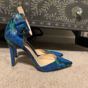 Jessica Simpson Cayna Maui Blue Ankle Strap Heels